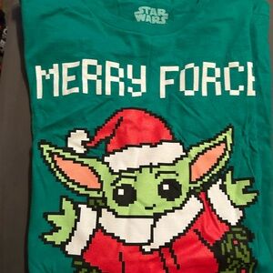 Merry Force Be With You Baby Yoda shirt